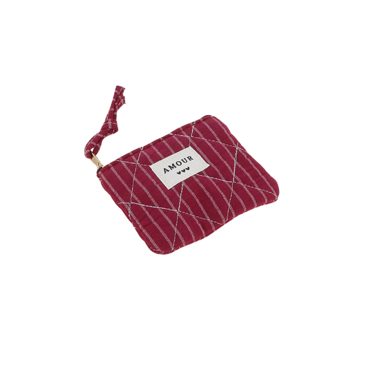 Porte-monnaie - "AMOUR" - Bordeaux
