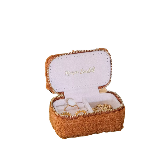 Maison Scarlett - Boîte à Bijoux en moumoute Camel