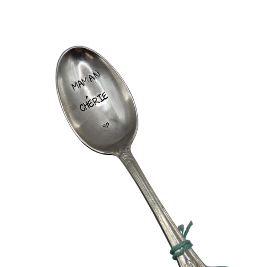 Cuillère gravée à la main - Maman chérie