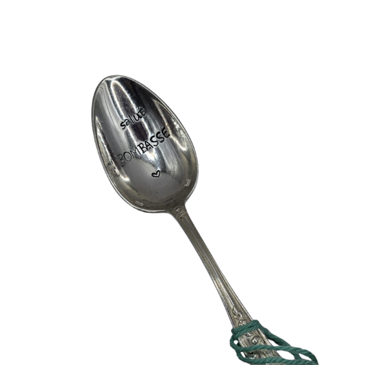 Cuillère gravée à la main - Salut bombasse