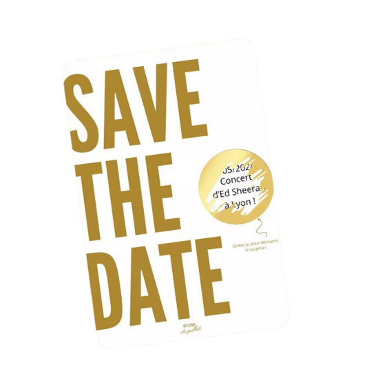 Carte à gratter - Save the date