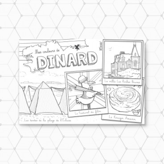 Bobotte - Carte postale à colorier Bretagne Dinard