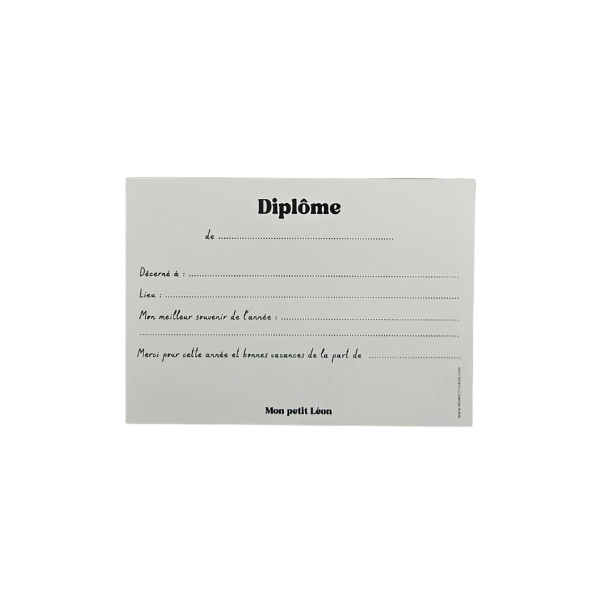 Mon petit Léon - Diplôme à personnaliser
