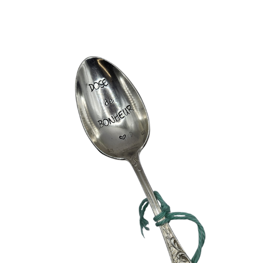 Cuillère gravée à la main - Dose de bonheur