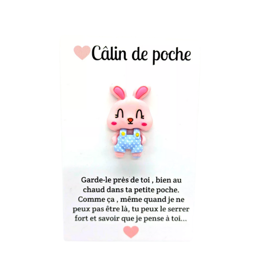 Câlin de Poche - Lapin rose