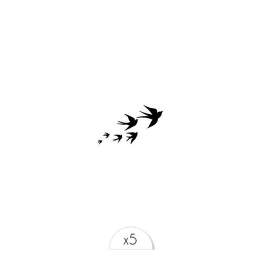Sioou - Tatouages Éphémères - Envolée d'oiseaux