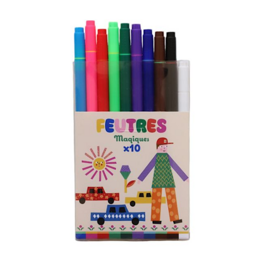 Boîte de 10 feutres magiques