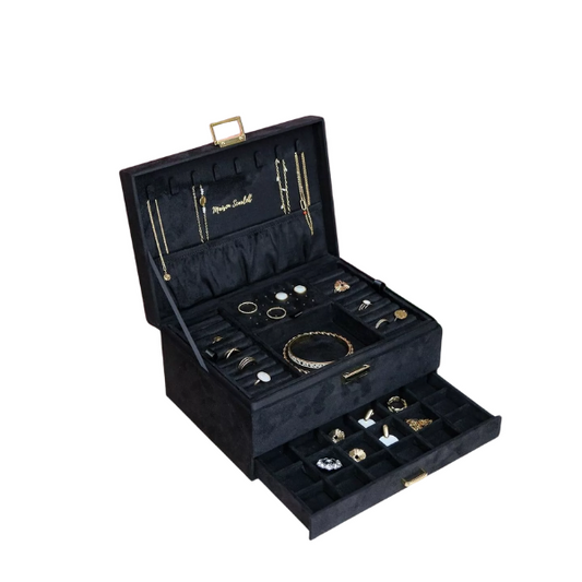 Maison Scarlett - Boite à bijoux velours Noire
