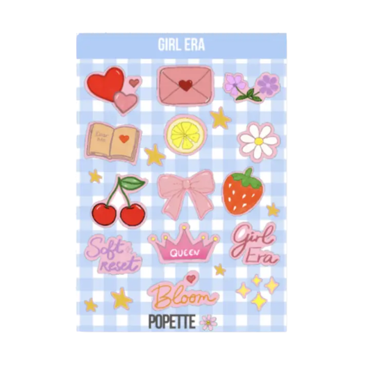 Popette - Planche de stickers holographiques - Girl Era