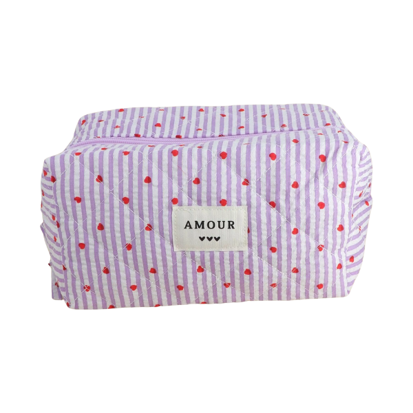 Bohm - Trousse de toilette - Cœur lila