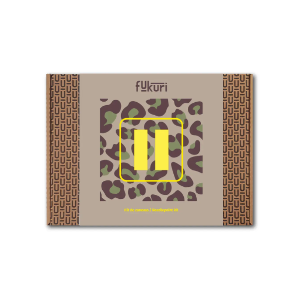 Kit Canevas - DIY -  PAUSE Léopard 20x20cm