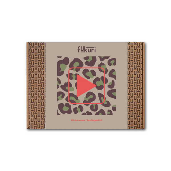 Kit Canevas - DIY - Play léopard 20x20cm