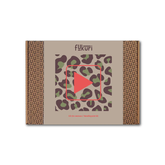 Kit Canevas - DIY - Play léopard 20x20cm