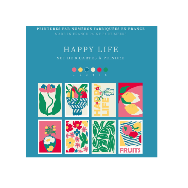 Salut Irene - Peinture au Numéro – 8 cartes - Happy life