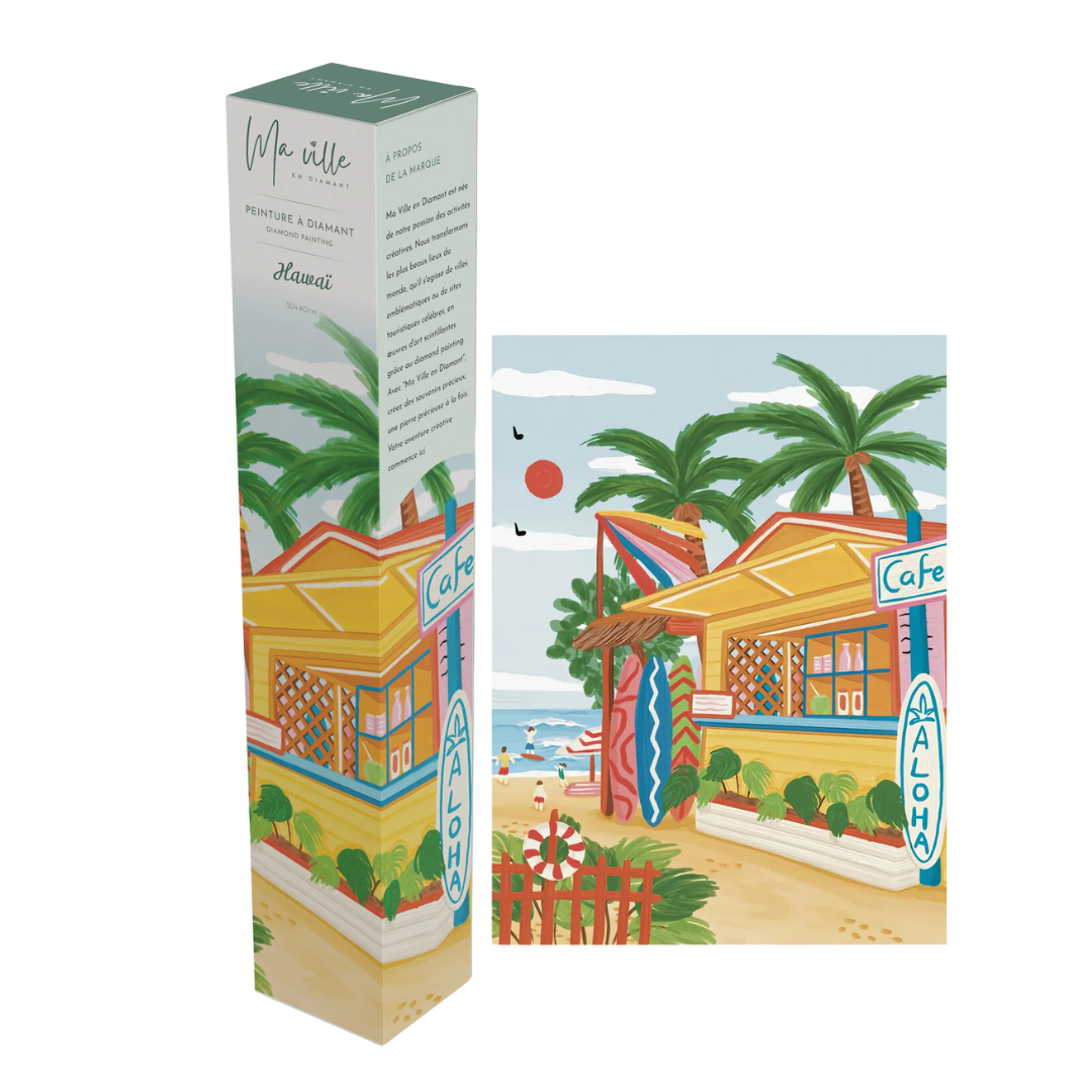 Ma Ville en Diamant – Kit de Diamond Painting Hawai