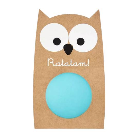 Ratatam - Balle rebondissante hibou bleu