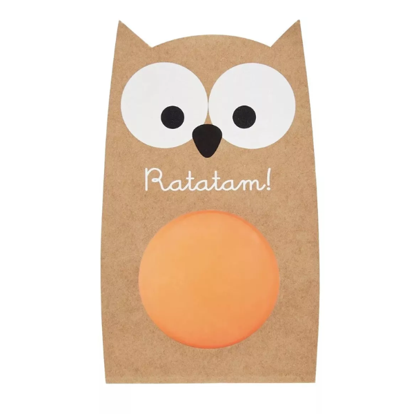 Ratatam - Balle rebondissante hibou orange