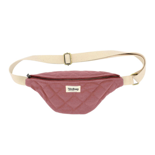 Hindbag - Sac banane matelassé Rose blush