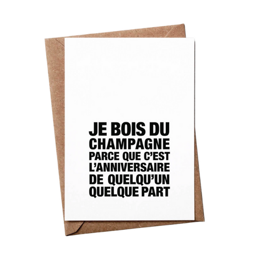Bulma Carte  - Je bois du champagne