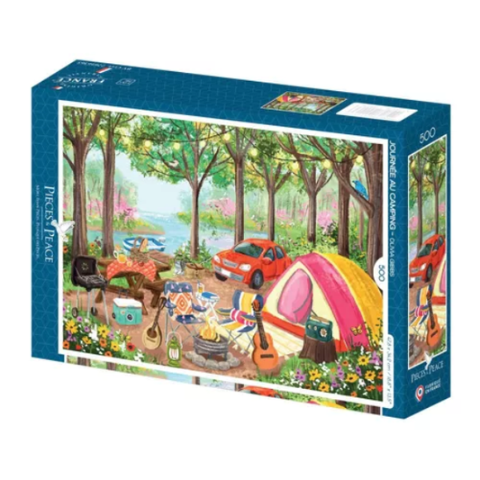 Puzzle Piece&Peace 500 pièces - Journée au camping