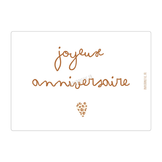 Carte "Joyeux anniversaire" - PapierPoetic