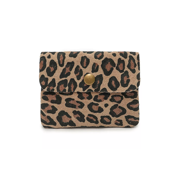 Porte-monnaie Luce Léopard - Taupe