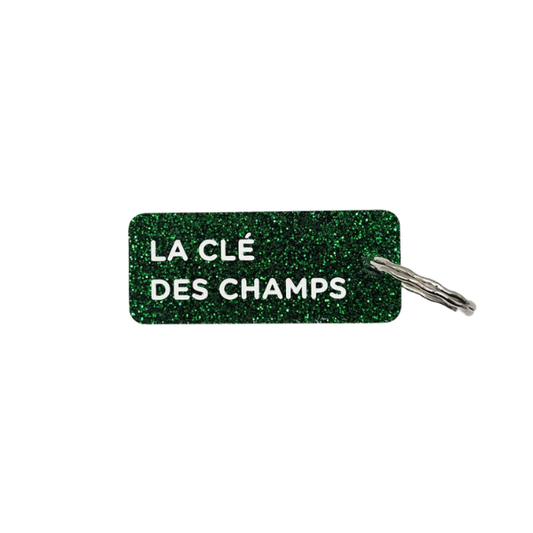 Porte-clés à paillettes - La clé des champs