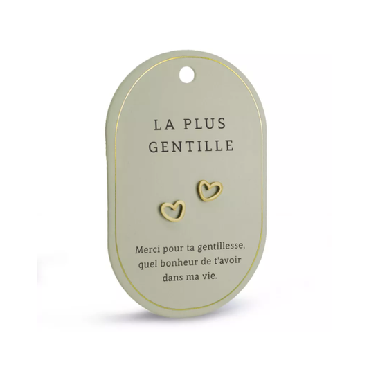 Boucles d’oreilles cœur - La plus gentille