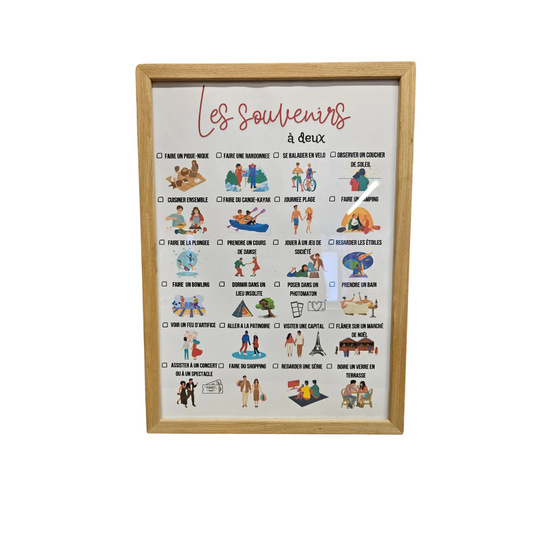 Cadre Affiche "Souvenirs à Créer à Deux" 💑