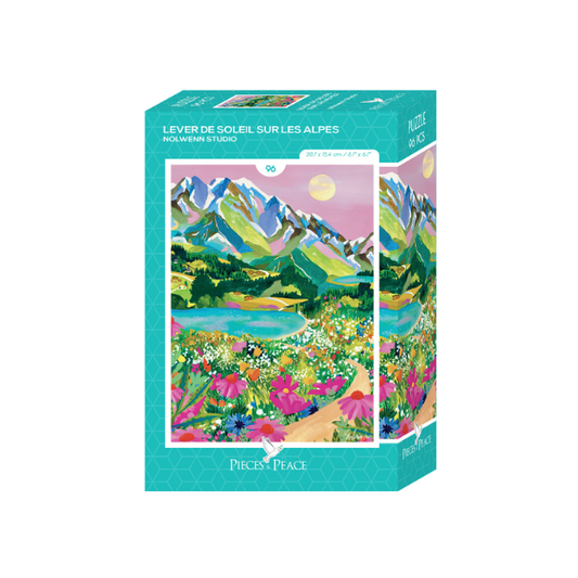 Pièces and Peace - Mini-Puzzle 96 pièces - Lever du soleil sur les Alpes