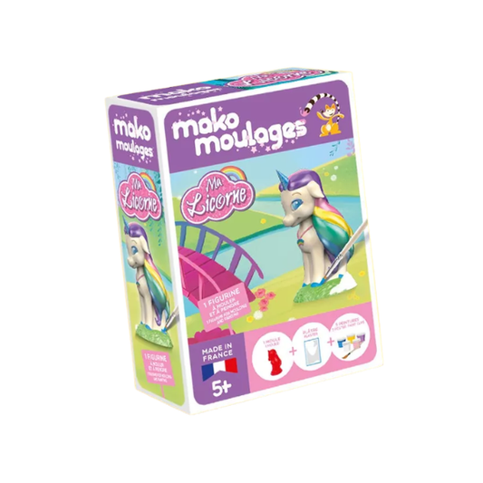 Mako - Kit moulage & peinture - Ma licorne arc en ciel