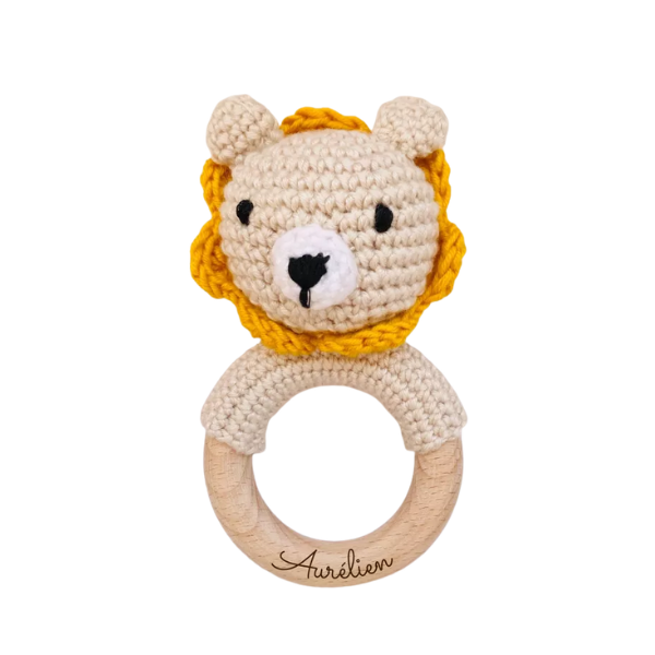Hochet en crochet pour Bébé - Lion