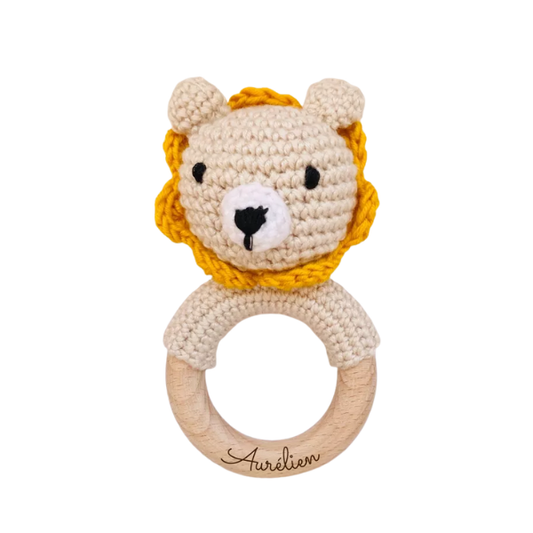 Hochet en crochet pour Bébé - Lion