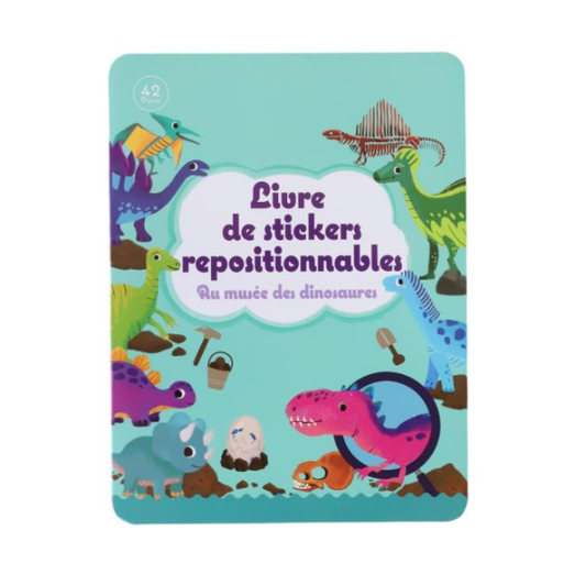 Le petit souk - Livre stickers repositionnables Le musée des dinosaures