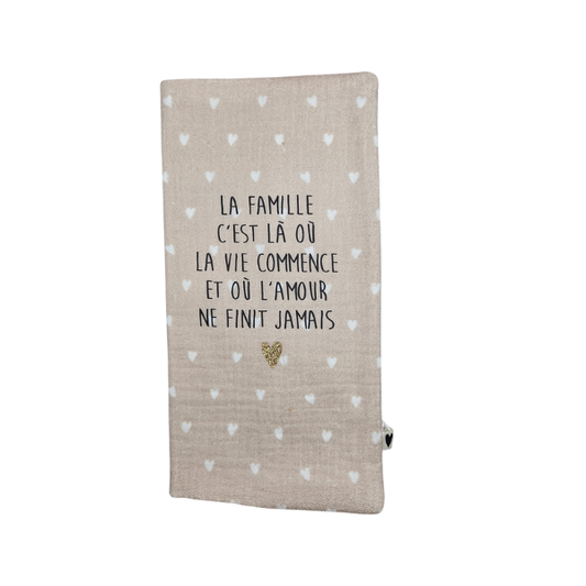 Atelier wagram - Protège livret de famille - La famille c'est là où la vie commence