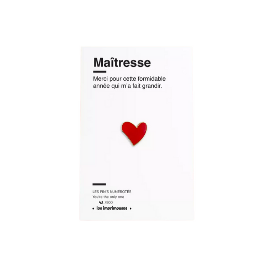 Les imprimeuses - Maîtresse - cœur rouge