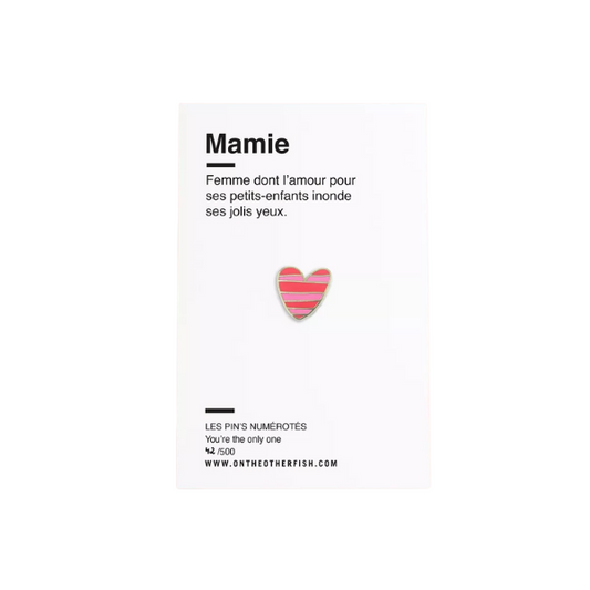 Les imprimeuses - Cœur rayé - Mamie