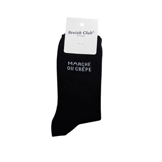 Breizh Club - Chaussette " Marche ou crêpe "