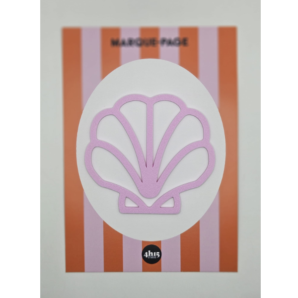 4h15 - Marque-pages Coquille St jacques - Rose