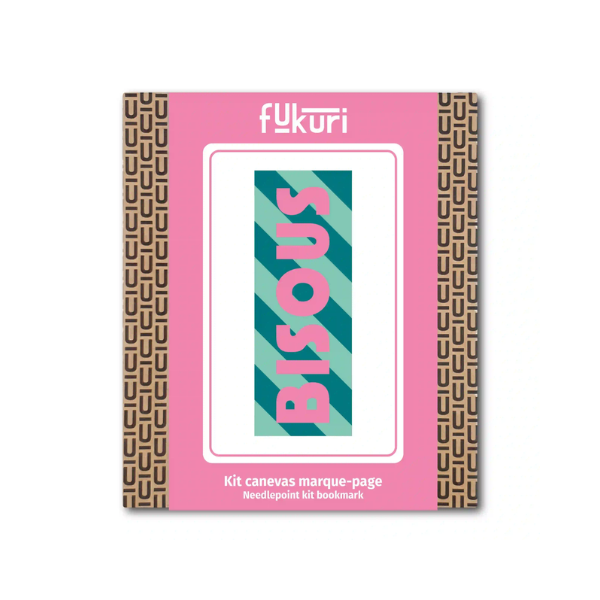 Kit Canevas - DIY - Marque-page Bisous