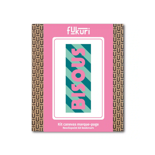 Kit Canevas - DIY - Marque-page Bisous