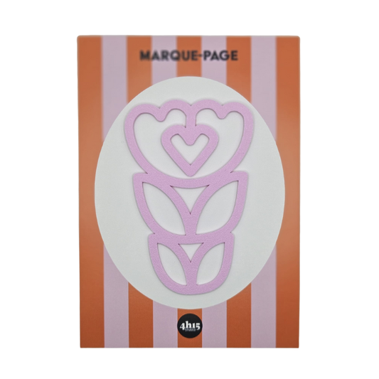 4h15 - Marque-pages Fleurs - Rose