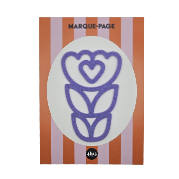 4h15 - Marque-pages Fleurs - Violet