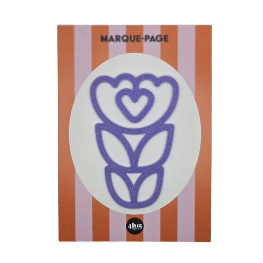 4h15 - Marque-pages Fleurs - Violet
