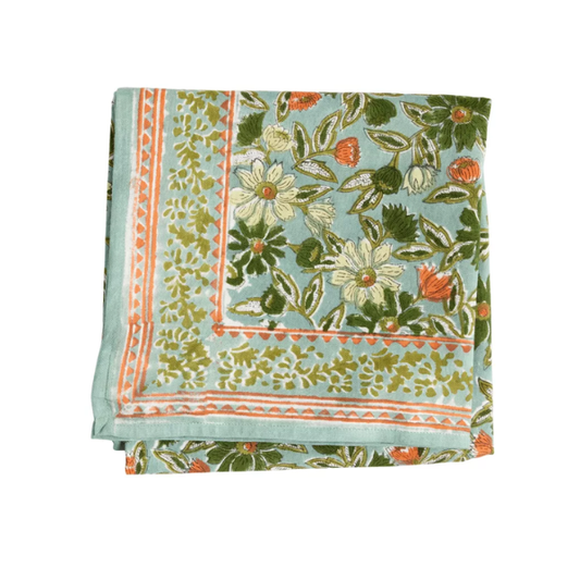Bonheur du jour - Foulard Indien - Meera blue green