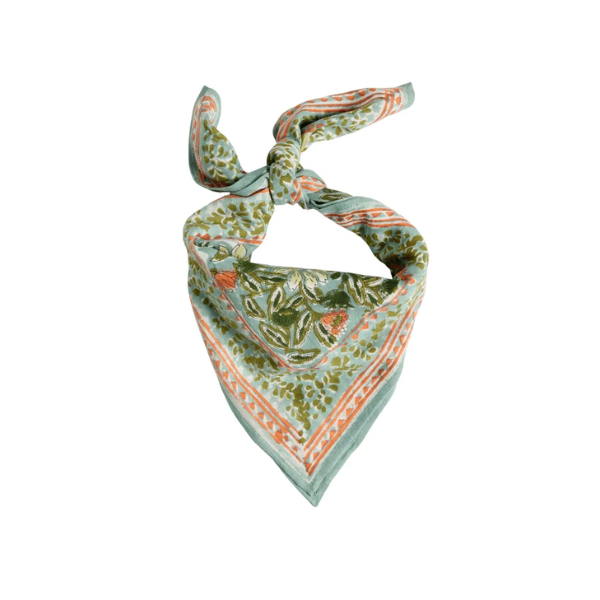Bonheur du jour - Petit foulard - Meera blue green