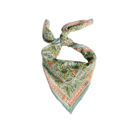 Bonheur du jour - Petit foulard - Meera blue green
