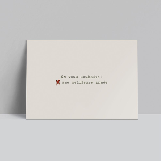 Bulma Carte - vœux " Meilleure année"