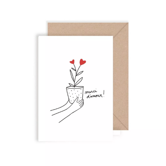 Carte Double – My Lovely Thing - Merci d'Amour
