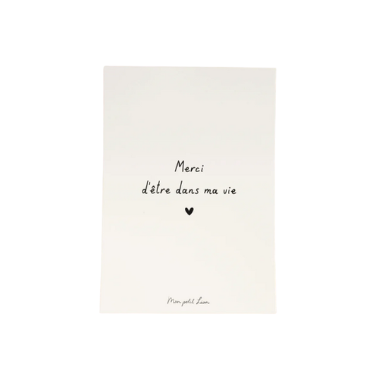 Mon Petit Léon - Carte citation A6 - Merci d'être dans ma vie